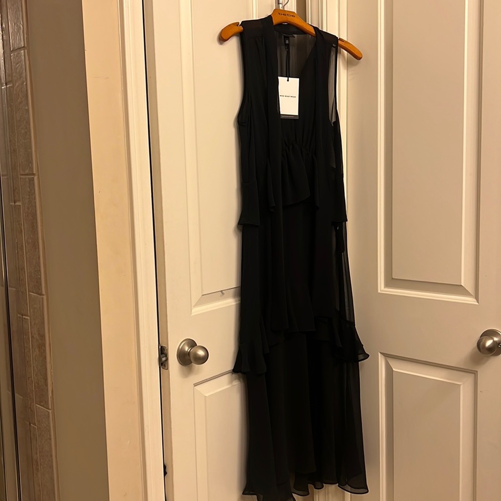 New Black sheer maxi dress